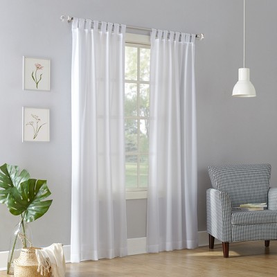 Ceri Linen Textured Jute Tabs Semi-sheer Curtain Panel - No. 918 : Target