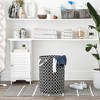 Design Imports Round 13.5 x 13.5 x 20 Pe Coated Cotton Poly Laundry Hamper Lattice Black: 2 Handles, 3645 Volume Capacity - image 4 of 4