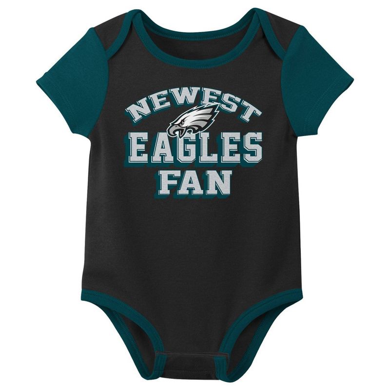 NFL Philadelphia Eagles Infant Boys&#39; 3pk Bodysuit, 2 of 5