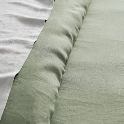 Desert Sage Twin/Twin XL Washed Linen Duvet Cover