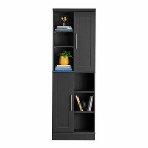 GDFStudio Rowan 71.25"H Modern Wood Storage Cabinet with Adjustable Shelves - 1 of 4