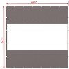 Syemin Blinds and Shades Outdoor Clear Curtain, Waterproof, UV-Resistant, with Rustproof Grommets for Pergola, Graden, Gray, 95.3"*95.3" - 2 of 4