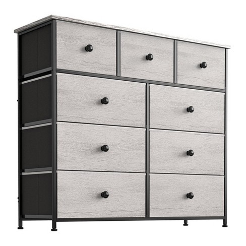 HOMCOM 9 Drawers Storage Chest Dresser Organizer Unit w/ Steel