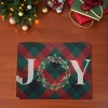 Unique Bargains Christmas Place Mats Linen Red Green 13"x17.7" 2 Pcs - 2 of 4