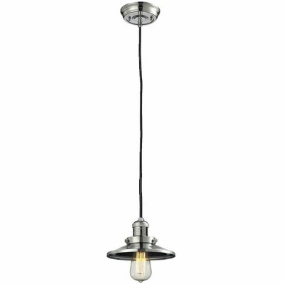 Railroad - 1 Light Cord Hung Mini Pendant In Traditional Style-8 Inches Tall and 8 Inches Wide