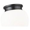 Gideon 1-Light Flush Mount Ceiling Light - Vintage Schoolhouse Glass, Dimmable, Damp Rated - 4 of 4