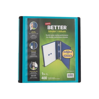 Staples 1.5" 3-Ring Better Binder Teal (13468-CC) 651742