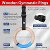 Gymnastic Rings with Quick Numbered Straps, Olympic Rings for Pull-Ups and Home Calisthenics Workouts - 2 of 4
