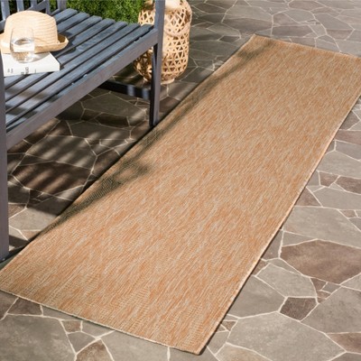 Natural Geometric Diamonds 2'3" x 14' Indoor/Outdoor Runner Rug