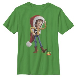 Boy's Toy Story Christmas Woody Santa Claus T-Shirt - 1 of 3