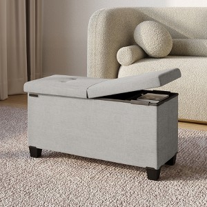 StorageBud Storage Ottoman for Bedroom End of Bed, Fabric Storage Bench, Large Storage Ottoman Bench, Entryway Bench with Storage - 1 of 4