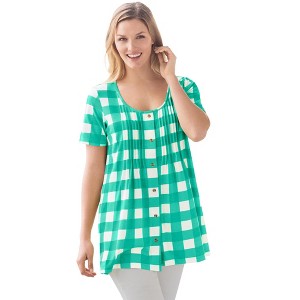 Woman Within Plus Size A-Line Knit Tunic - 1 of 4