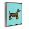 Stupell Industries Funny Dachshund On Roller Skates, 25" x 25" - 3 of 4