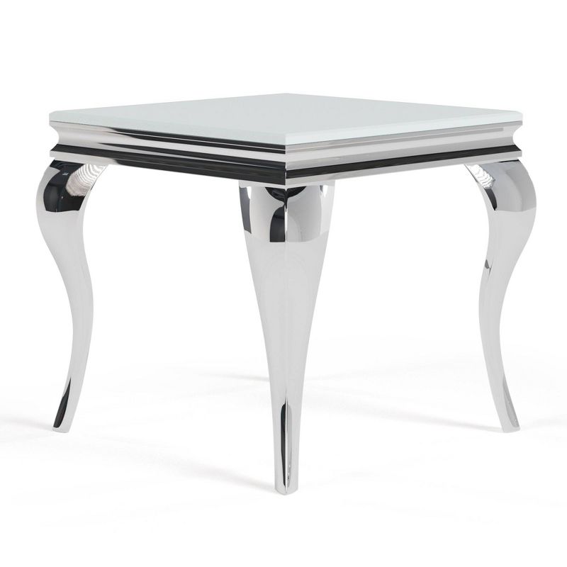 Forge Glam Glass Top End Table - miBasics, 1 of 6