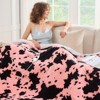 Inhand Heated Blanket Electric Throw - 50"x60" Cow Print Flannel Heating Blanket Throw Auto-Off 10 Heat Level Over-Heat Protection - 3 of 4
