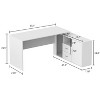 FUFU&GAGA L-Shape Corner Gaming Desk Computer PC Table Shelf Drawer - 4 of 4