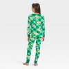 Girls' Pokemon Pikachu 2pc Plaid Pajama Set - Green - image 2 of 4