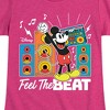 Girls' - Disney - Mickey Feel The Beat Fitted Short Sleeve Graphic T-Shirt - 2 of 4