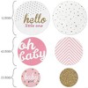 Big Dot of Happiness Hello Little One - Pink and Gold - Girl Baby Shower Giant Circle Confetti - Party Decorations - Large Confetti 27 Count - 2 of 4