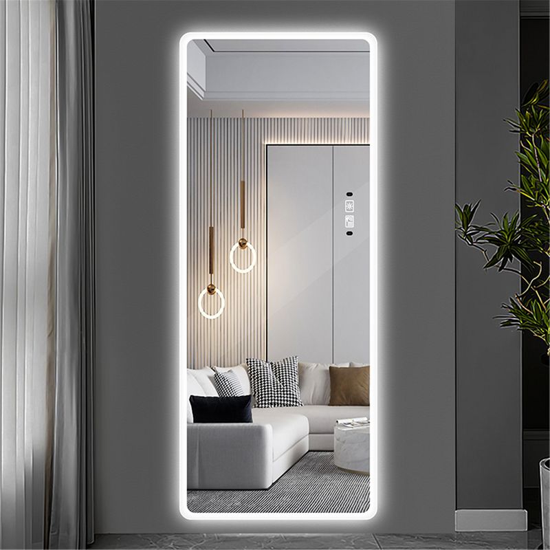 Max 65"x21" Full Length Vanity Mirror With Lights,HD Glass Induction Mirrors Big Size Rounded Corners with Tri-color Light/Touch Control-The Pop Home, 3 of 10