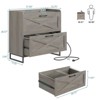 Lateral File Cabinet with 2 Drawers & Charging Station - 2 of 4