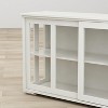 GlasFlength Transparent Storage Cabinet with Glass Doors, Adjustable Shelves, and Bell Handles, White, 41.92"*12.99"*24.6" - 4 of 4