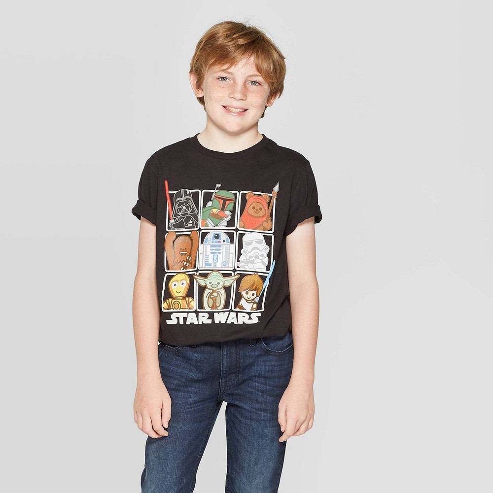 Boys' Star Wars Short Sleeve T-Shirt - Black XS