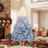 Tangkula 5/6/7/8 FT Artificial Christmas Tree Hinged Snow Flocked Xmas Tree w/ 456/820/1264/1774 Branch Tips - 4 of 4