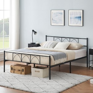 IDEALHOUSE Metal Platform Bed Frame with Headborad & Footboard for Girls, Under Bed Storage,No Box Spring Needed,Simple Assembly - 1 of 4
