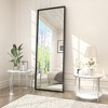 Apmir H Rectangular High-Strength Tempered Glass and Aluminum Alloy Framed French Cleat Mounted Wall Decor Bathroom Vanity Mirror in Matte Black - 4 of 4