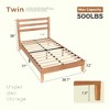 Lyngins Solid Wood Platform Bed Frame, Industrial Beds with Headboard, Storage Bed with 12" Under-Bed Space, Noise-Free Bed Frame for Bedroom - 2 of 4