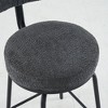 PAGED Modern Upholstered Bar Stools Set of 2, Counter Height Stools with Backs & Metal Frame for Cafe Kitchen Dining Room - 3 of 4