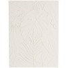 Olivia & May 47"x35" Wooden Leaf Embossed Wall Decor White: MDF Vertical Nature-Inspired Art - 2 of 4