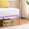 Twin Daybed with Trundle, Metal Twin Size Daybed with Pullout Trundle 6 Casters, Steel Slat Support Sofa Bed for Living Room, Bedroom, Guest Room - 3 of 4