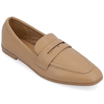 Journee Collection Womens Myeesha Loafer Slip On Square Toe Flats