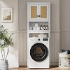 63" Over The Toilet Storage Cabinet, Farmhouse Over Toilet Bathroom Organizer with Rattan Doors - 4 of 4
