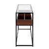 Lyngins Narrow Clear Glass Entryway Table with 4 Storage Shelves,Stylish Minimalist Console Table for Living Room - 4 of 4