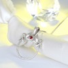 Fairy Heart Sterling Silver Red Cz Pendant Chain Necklace Women Whimsical Ginger Lyne Collection - 2 of 4