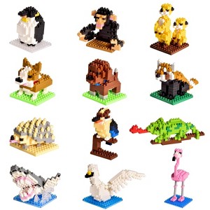 12Pack Party Favor for Kids Building Set, Mini Animals Building Blocks Sets Goodie Bags Stuffers for Kid, Small Toy Gifts Toys for Ages 8-13 - 1 of 4