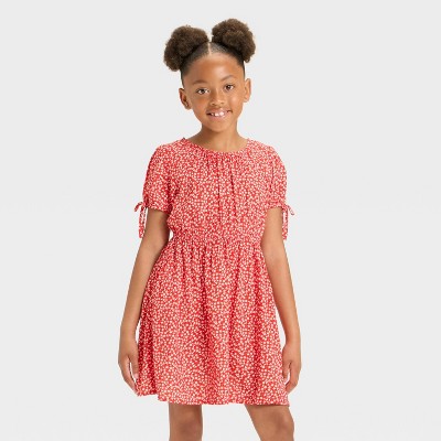 Girls' Short Sleeve Woven Dress - Cat & Jack™