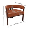 Okak Chenille Upholstered Accent Chair with 3 Metal Legs Set of 2,Comfy Lounge Chair for Living Room,Outdoor - 4 of 4