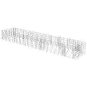 vidaXL Gabion Raised Bed Silver Galvanized Steel - 177.2" x 35.4" x 19.7" - 1 of 4