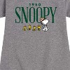 - Peanuts - 1950's Camper Snoopy Graphic Short Sleeve Fleece Dress - 2 of 4