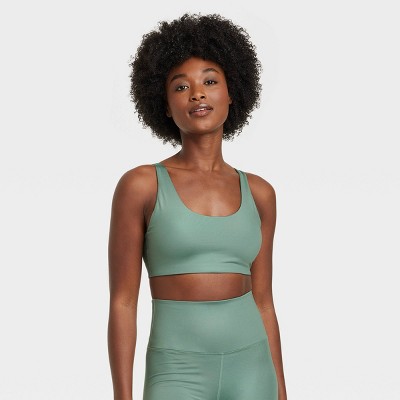 Women's Light Support Shine Sports Bra - All In Motion™ Green Xl : Target