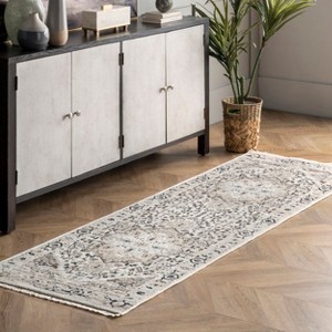 Nuloom Oliveira Floral Medallion Fringe Indoor Area Rug - 1 of 4