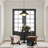 Rennnsan Lidora 14" W 1 -Light Gold Foiled Dimmable Mid-century Dome Chandelier in Black - 4 of 4