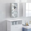 GlasFlength Decorative Storage Cabinets Wall Mounted Medicine Cabinet Lockable Cabinet with 4 Tier Shelves for Room, Silver, 11.75"*4.75"*23.5" - 3 of 4