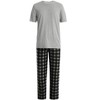 Fruit of the Loom Men’s Fleece Sleep Pant Set, 2-Piece Shirt and Pants - 4 of 4