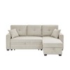 84'' L-Shaped Sectional Sofas Upholstered Sleeper Sofa with Storage Under Chaise and Reversible L/R - 2 of 4