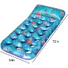 Jasonwell Inflatable Pool Floats, 2 Pack Large Raft with Headrest for Adults, Tanning Lounger Cooling Floaties, Monstera Green & Blue - 3 of 4